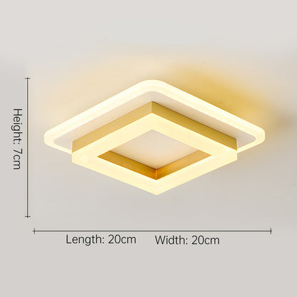 Contemporary Flat LED Ceiling Lamp – Simple Low Profile Light