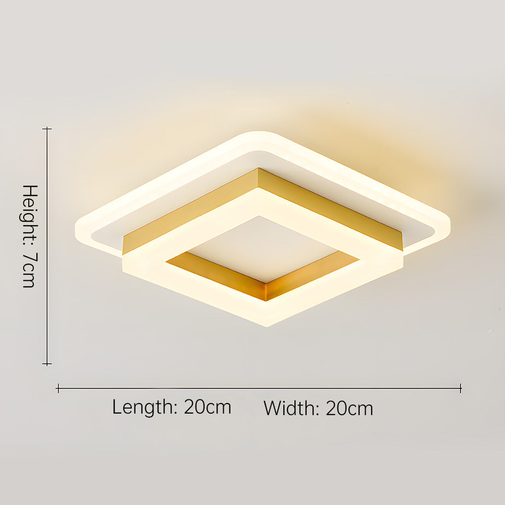 Contemporary Flat LED Ceiling Lamp – Simple Low Profile Light