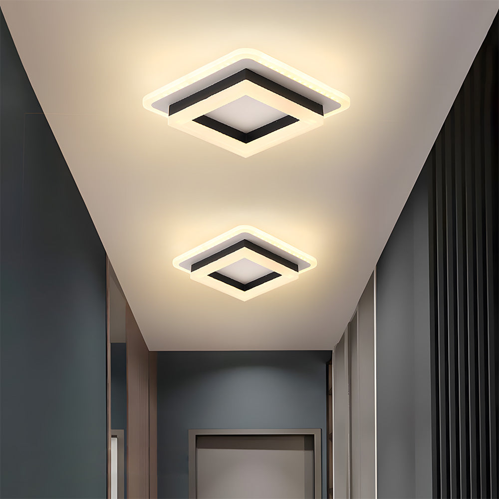 Contemporary Flat LED Ceiling Lamp – Simple Low Profile Light
