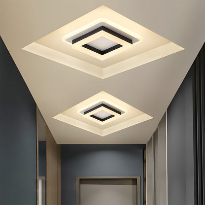 Contemporary Flat LED Ceiling Lamp – Simple Low Profile Light