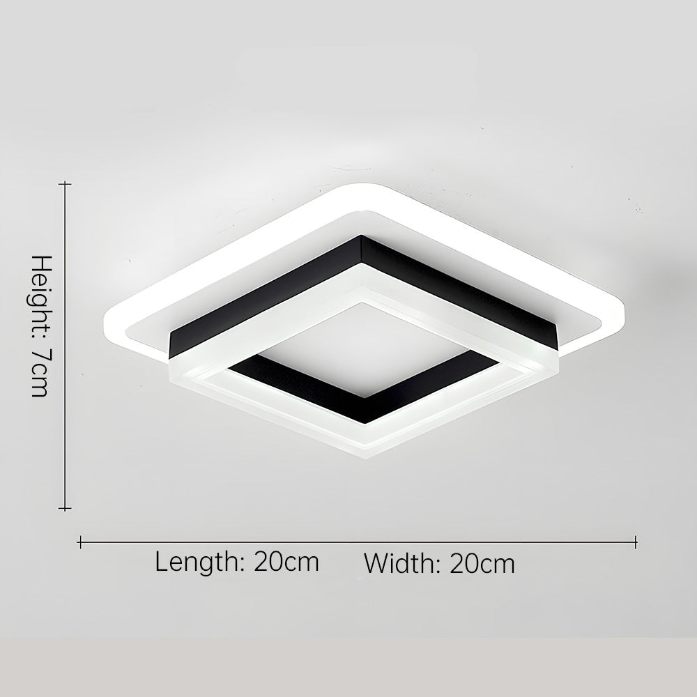 Contemporary Flat LED Ceiling Lamp – Simple Low Profile Light