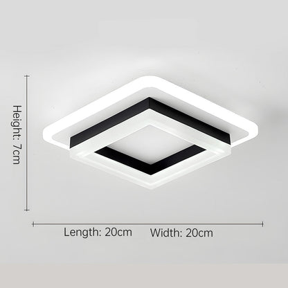 Contemporary Flat LED Ceiling Lamp – Simple Low Profile Light