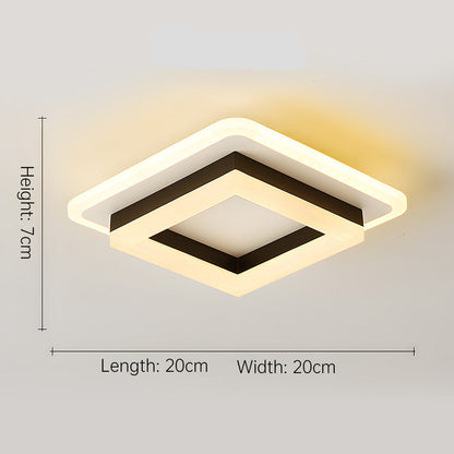 Contemporary Flat LED Ceiling Lamp – Simple Low Profile Light