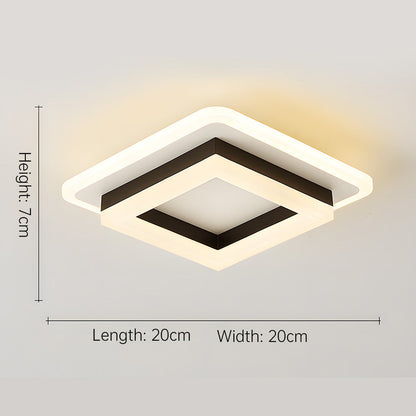 Contemporary Flat LED Ceiling Lamp – Simple Low Profile Light