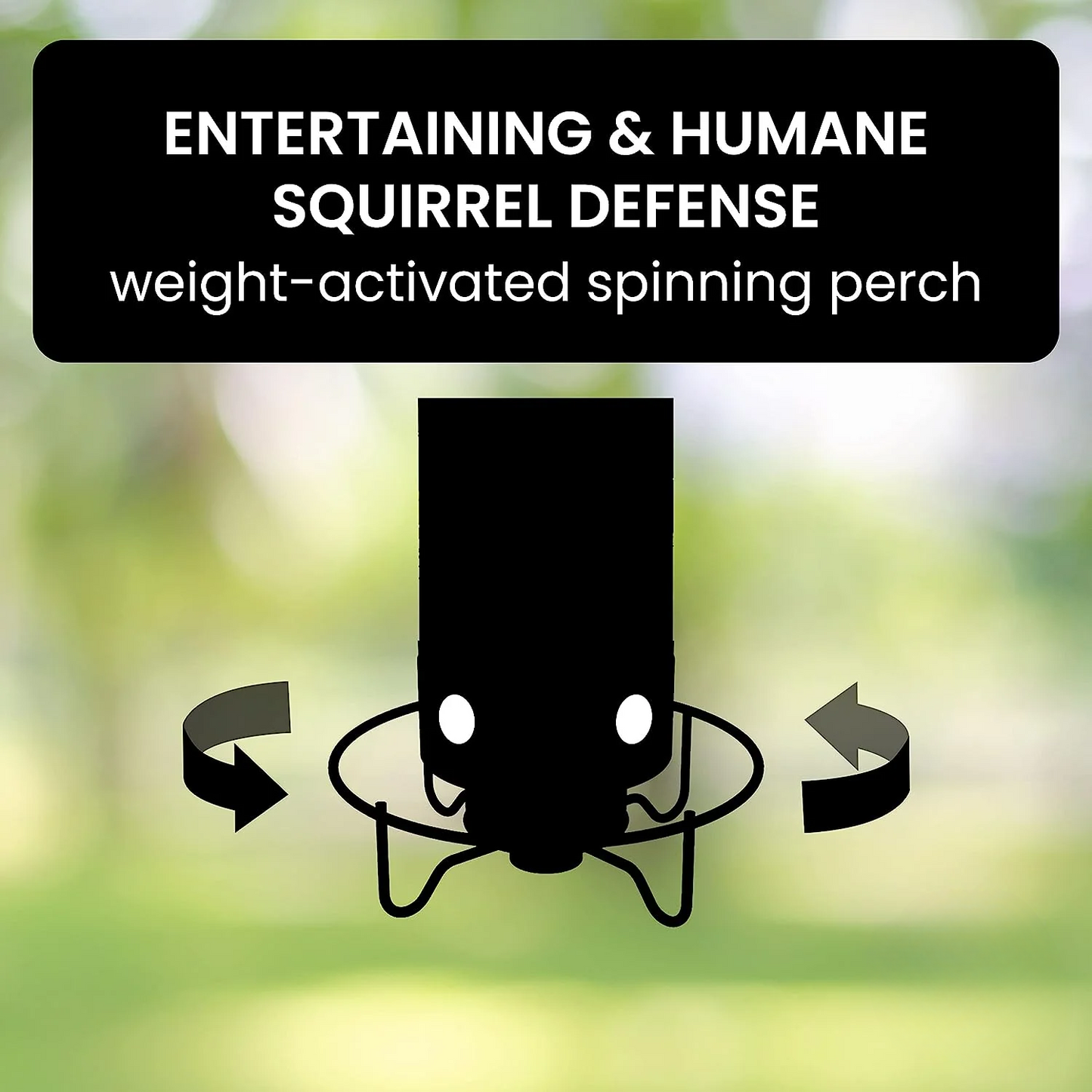 Wild Bird Feeder with Squirrel Proof Spin Tray
