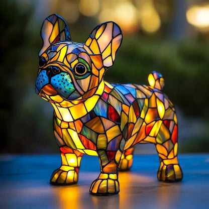 Colorful Pet Table Lamp Tiffany Inspired Home Decor Light - Fesara