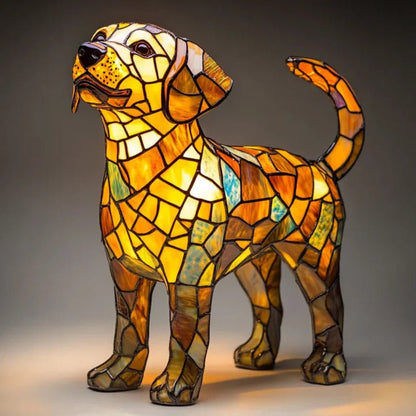 Colorful Pet Table Lamp Tiffany Inspired Home Decor Light
