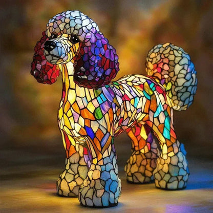 Colorful Pet Table Lamp Tiffany Inspired Home Decor Light