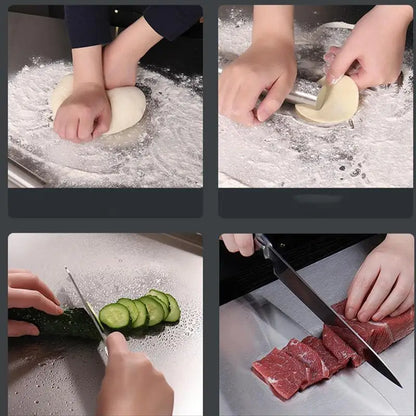 Premium Stainless Steel Chopping Board with Non Slip Base
