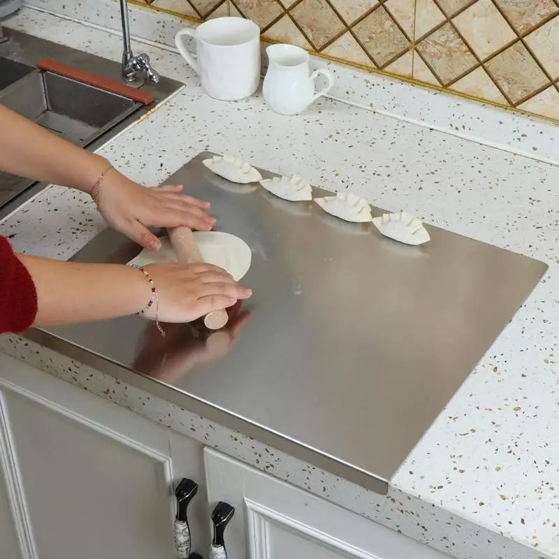 Premium Stainless Steel Chopping Board with Non Slip Base - Fesara