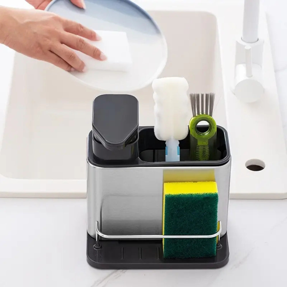 Stainless Steel Kitchen Sink Organizer & Soap Holder