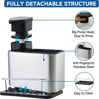 Stainless Steel Kitchen Sink Organizer & Soap Holder