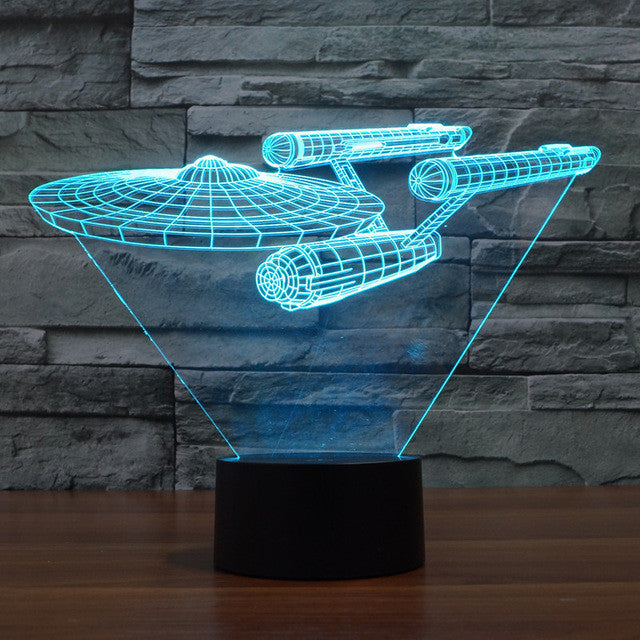 Colorful Star Trek 3D LED Table Lamp - Fesara