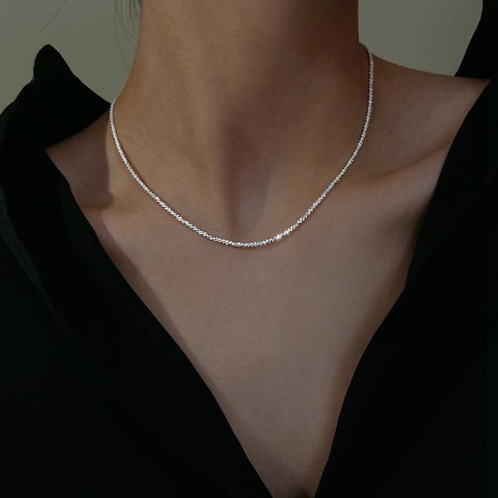 Star light and necklace silver set 1