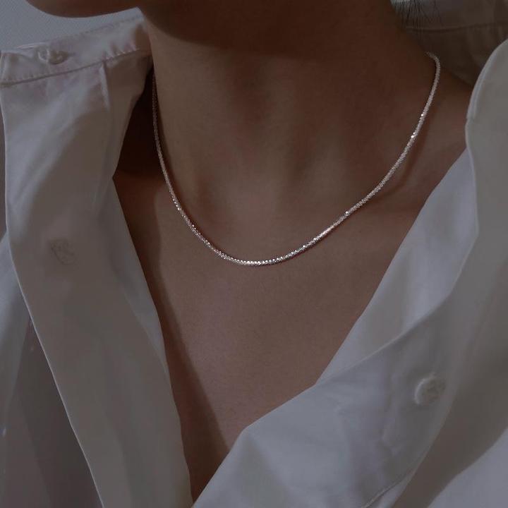 Star light and necklace silver set 5