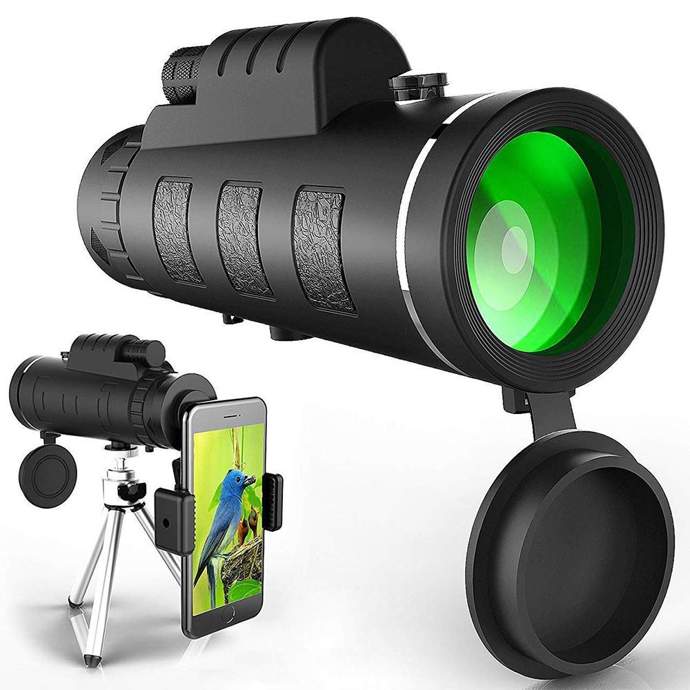 Portable HD Monocular Telescope with Phone Adapter & Stand