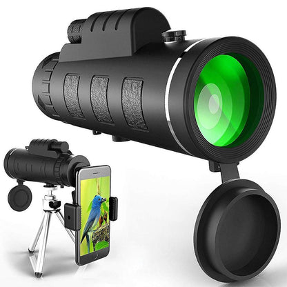 Portable HD Monocular Telescope with Phone Adapter & Stand