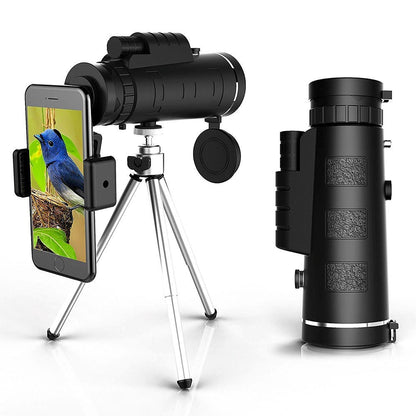 Portable HD Monocular Telescope with Phone Adapter & Stand