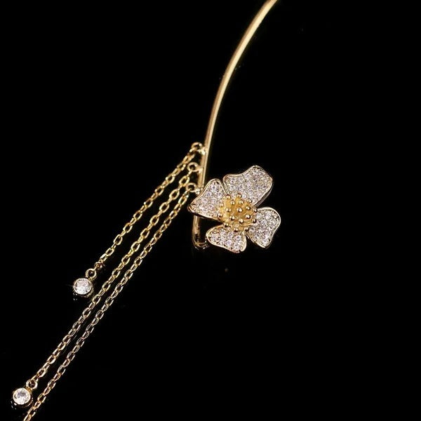 Fesara | Luxury Drop Earrings with Butterflies and Sparkling Crystals