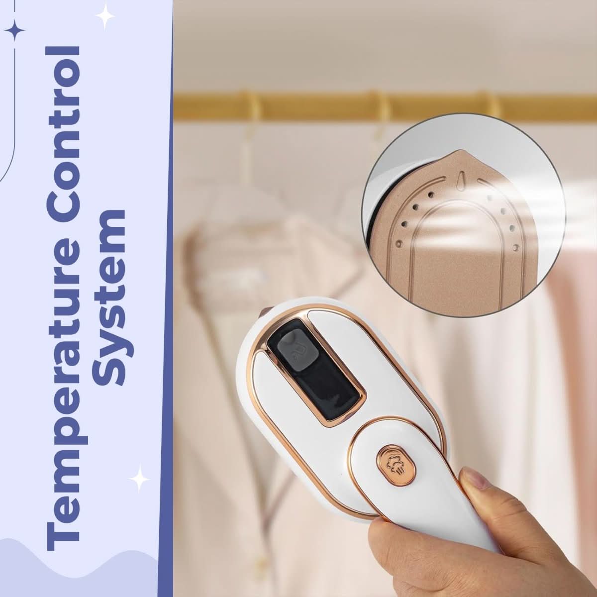 Compact Handheld Garment Steamer for Smooth Clothing