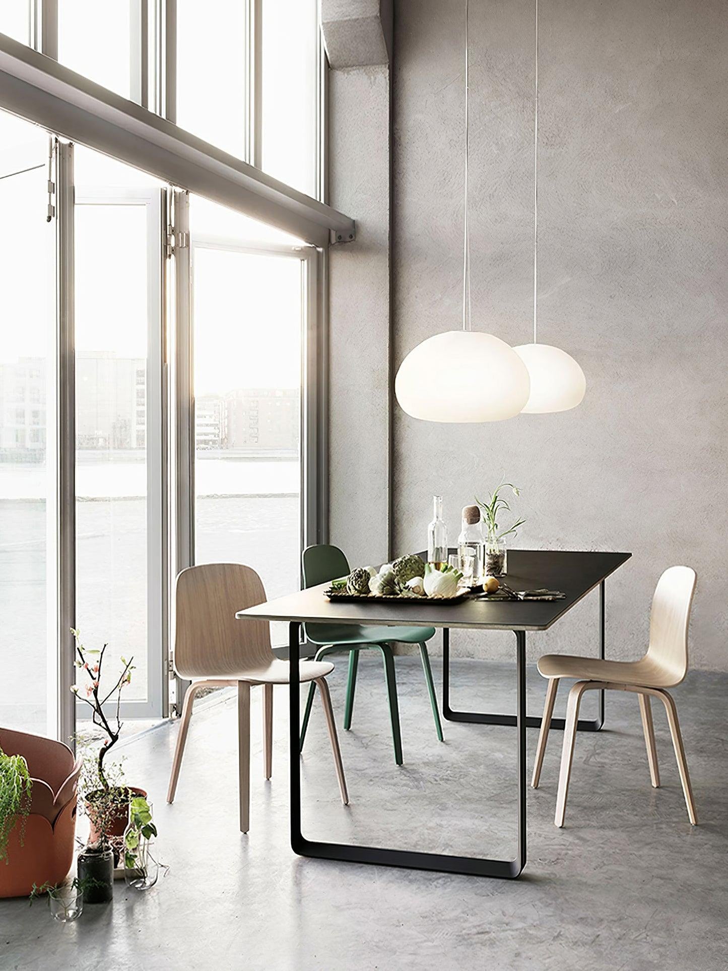 Warm Hanging Drop Light