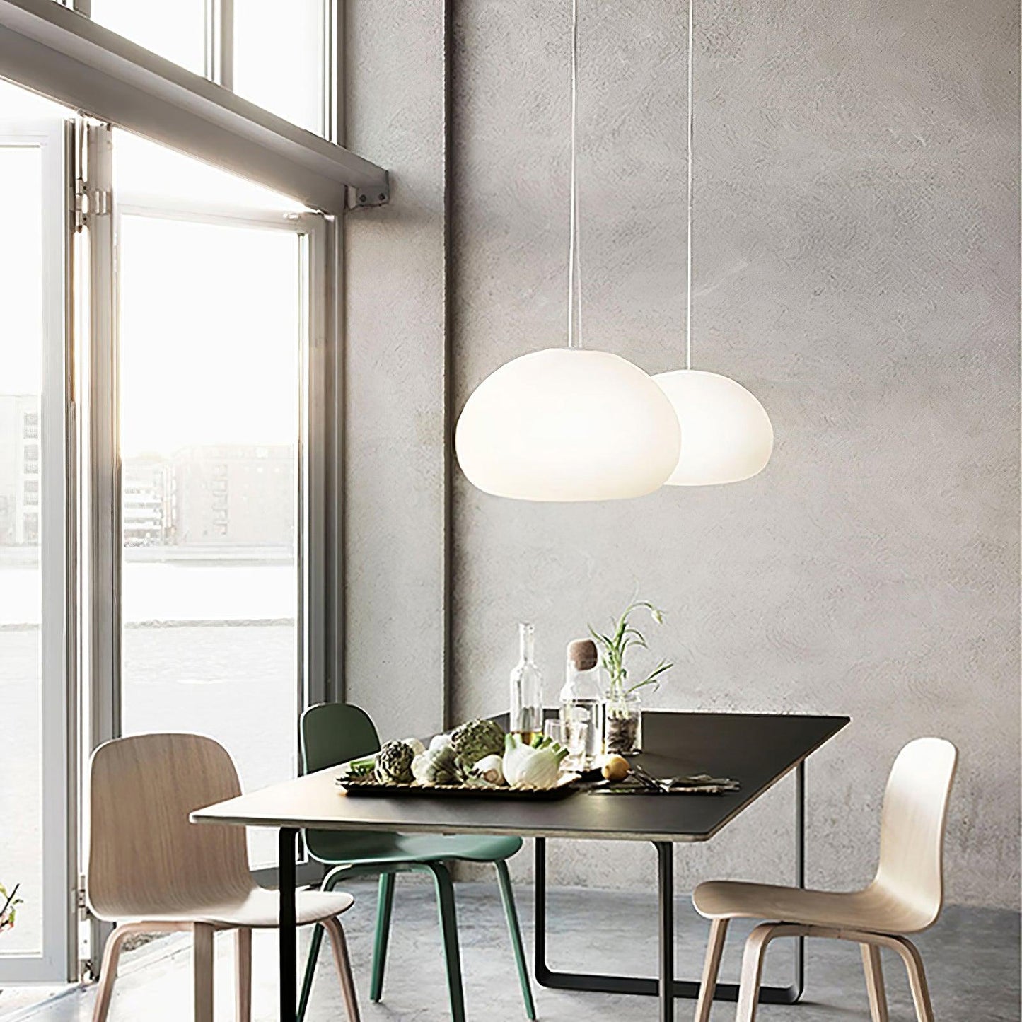 Warm Hanging Drop Light