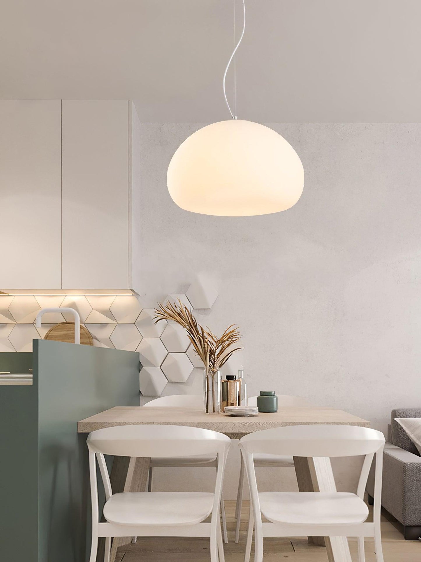 Warm Hanging Drop Light