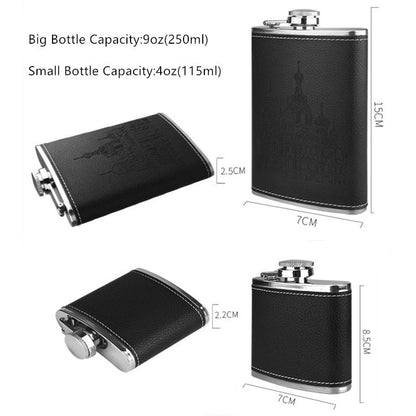 StellarCraft | Stylish Portable Stainless Steel Hip Flask Set for Travel 5