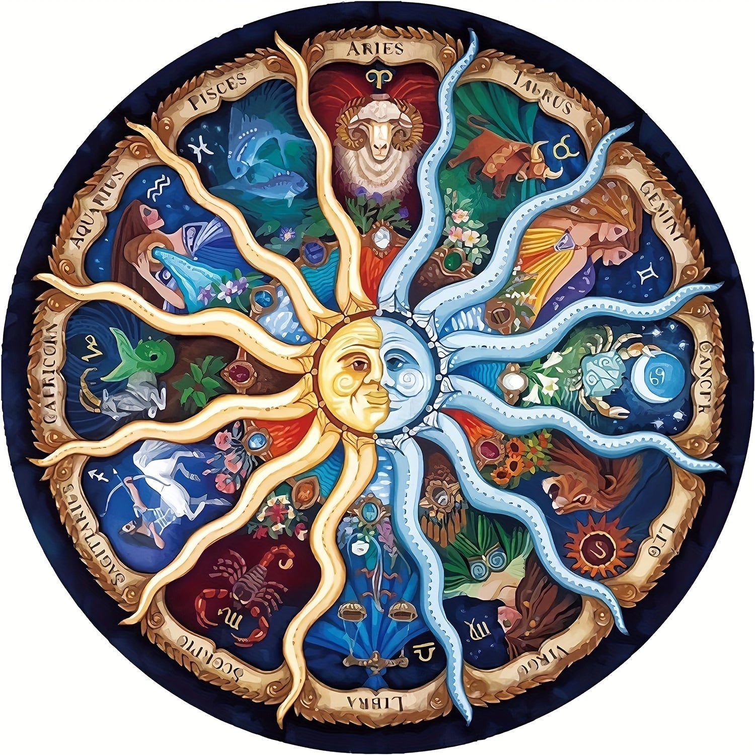 Large Round Constellation Jigsaw Puzzle 1000 Pieces - Fesara