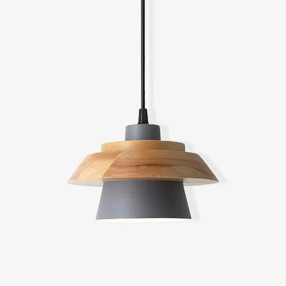 Rustic Wood Ceiling Light - Modern Scandinavian Lamp
