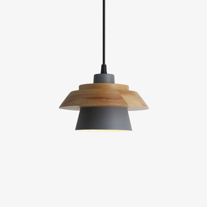 Rustic Wood Ceiling Light - Modern Scandinavian Lamp