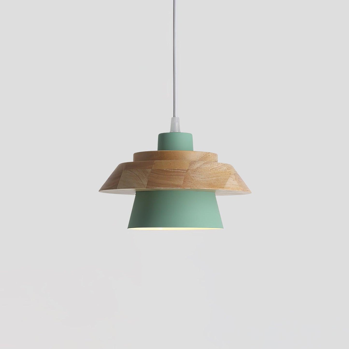 Rustic Wood Ceiling Light - Modern Scandinavian Lamp