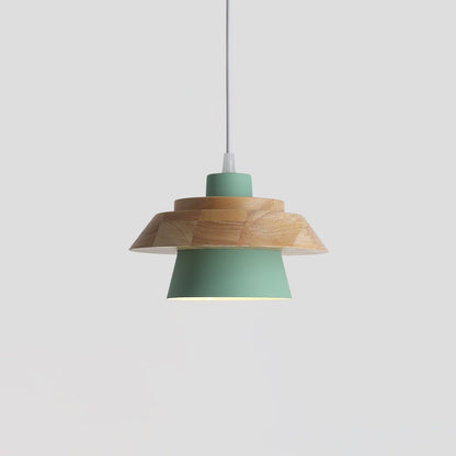 Rustic Wood Ceiling Light - Modern Scandinavian Lamp