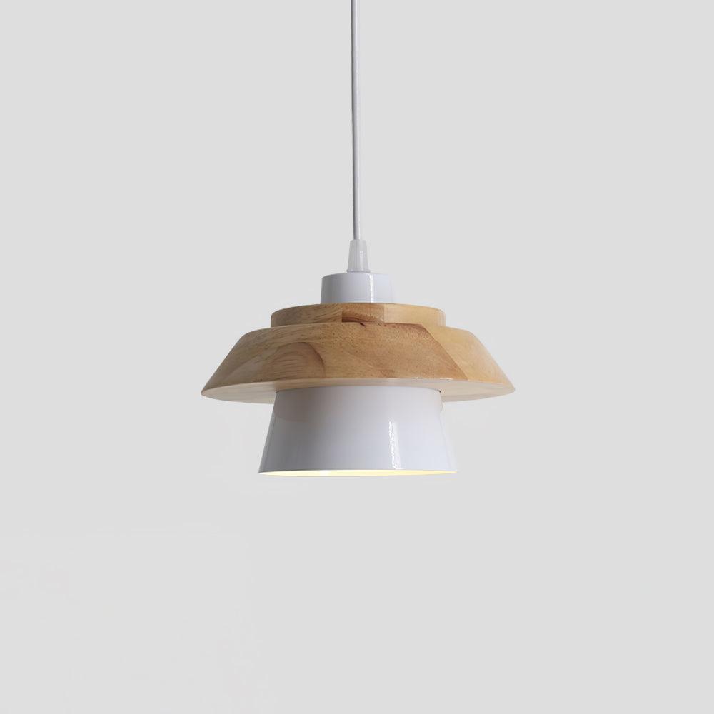 Rustic Wood Ceiling Light - Modern Scandinavian Lamp