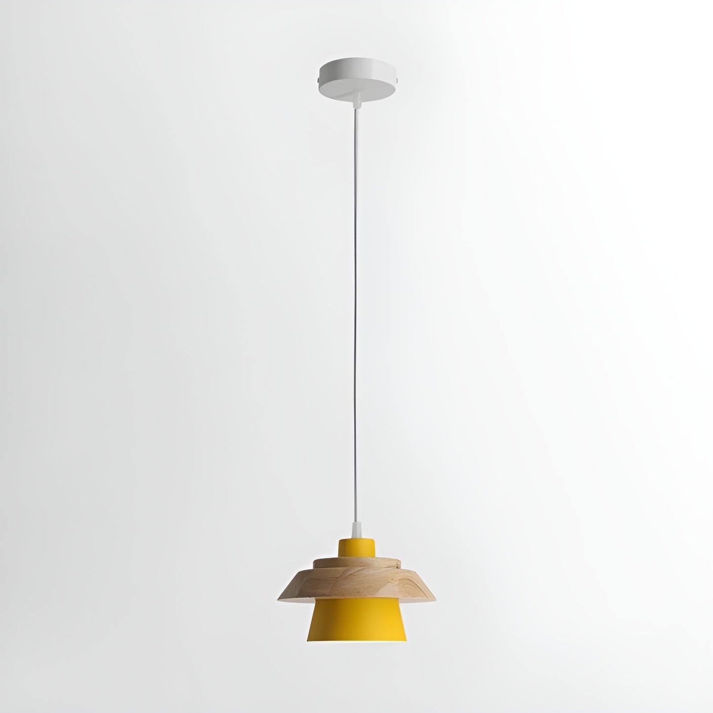 Rustic Wood Ceiling Light - Modern Scandinavian Lamp