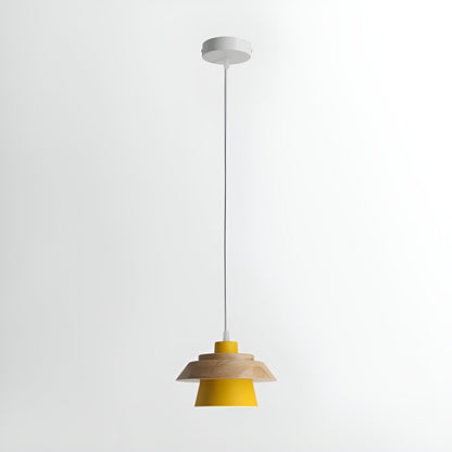Rustic Wood Ceiling Light - Modern Scandinavian Lamp