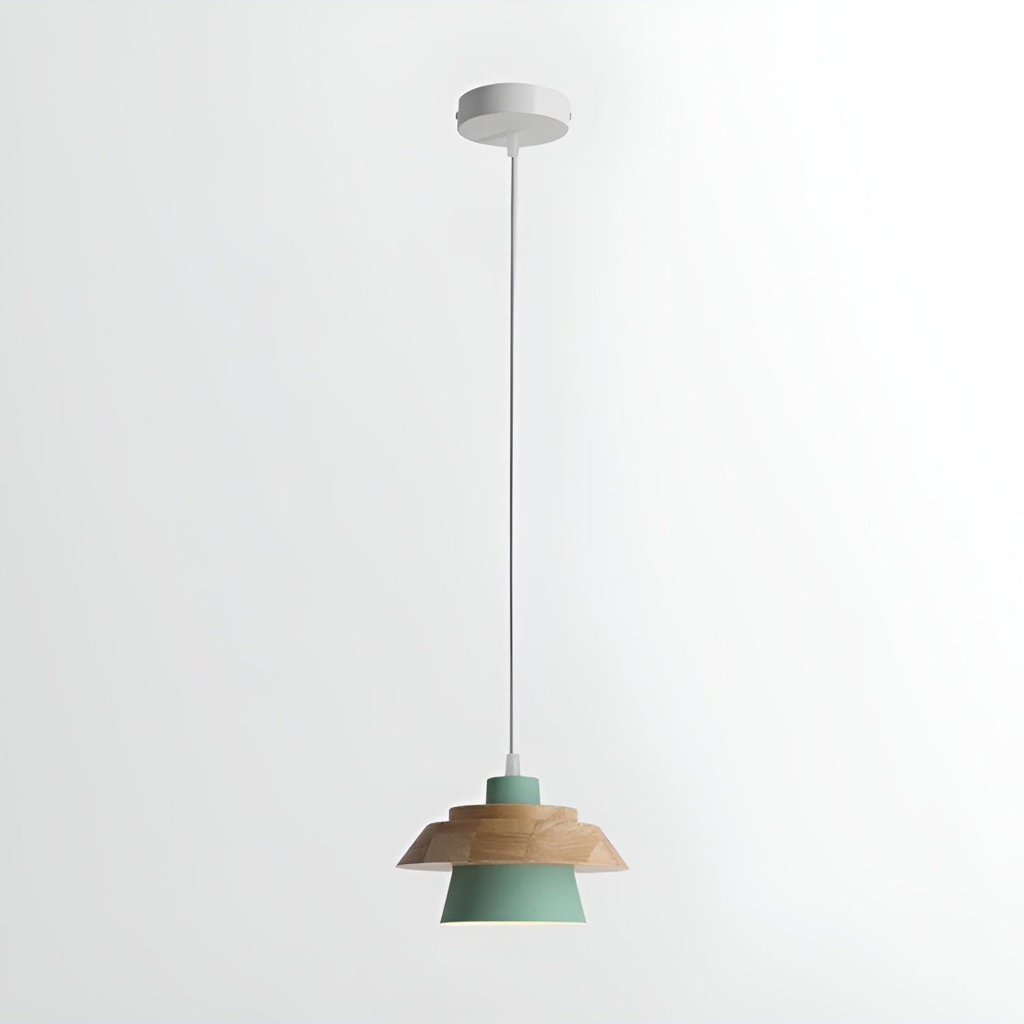 Rustic Wood Ceiling Light - Modern Scandinavian Lamp