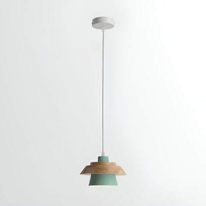 Rustic Wood Ceiling Light - Modern Scandinavian Lamp