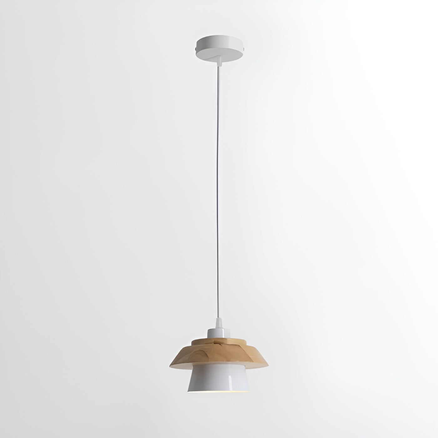 Rustic Wood Ceiling Light - Modern Scandinavian Lamp