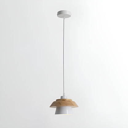 Rustic Wood Ceiling Light - Modern Scandinavian Lamp