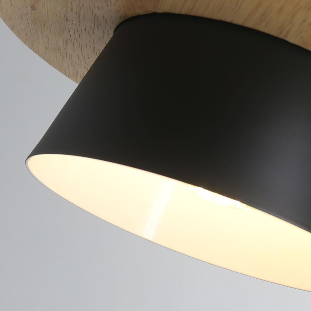 Rustic Wood Ceiling Light - Modern Scandinavian Lamp