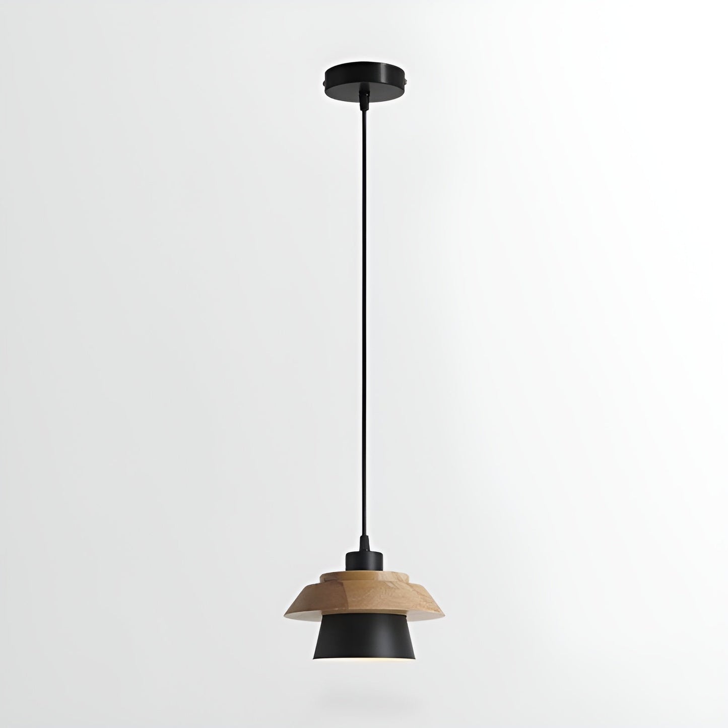 Rustic Wood Ceiling Light - Modern Scandinavian Lamp - Fesara