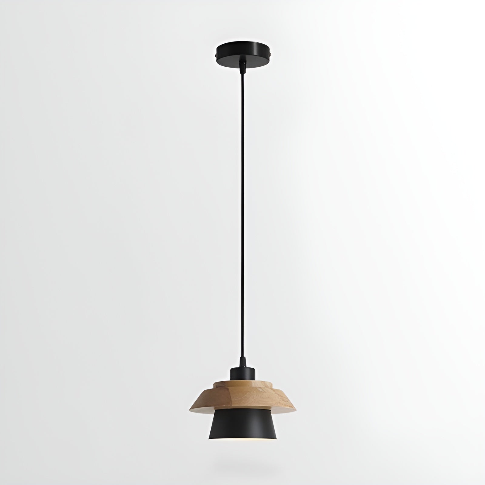 Rustic Wood Ceiling Light - Modern Scandinavian Lamp - Fesara