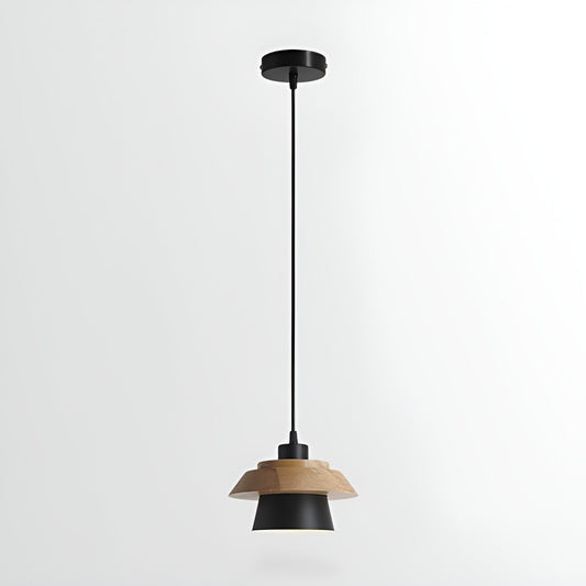 Rustic Wood Ceiling Light - Modern Scandinavian Lamp - Fesara