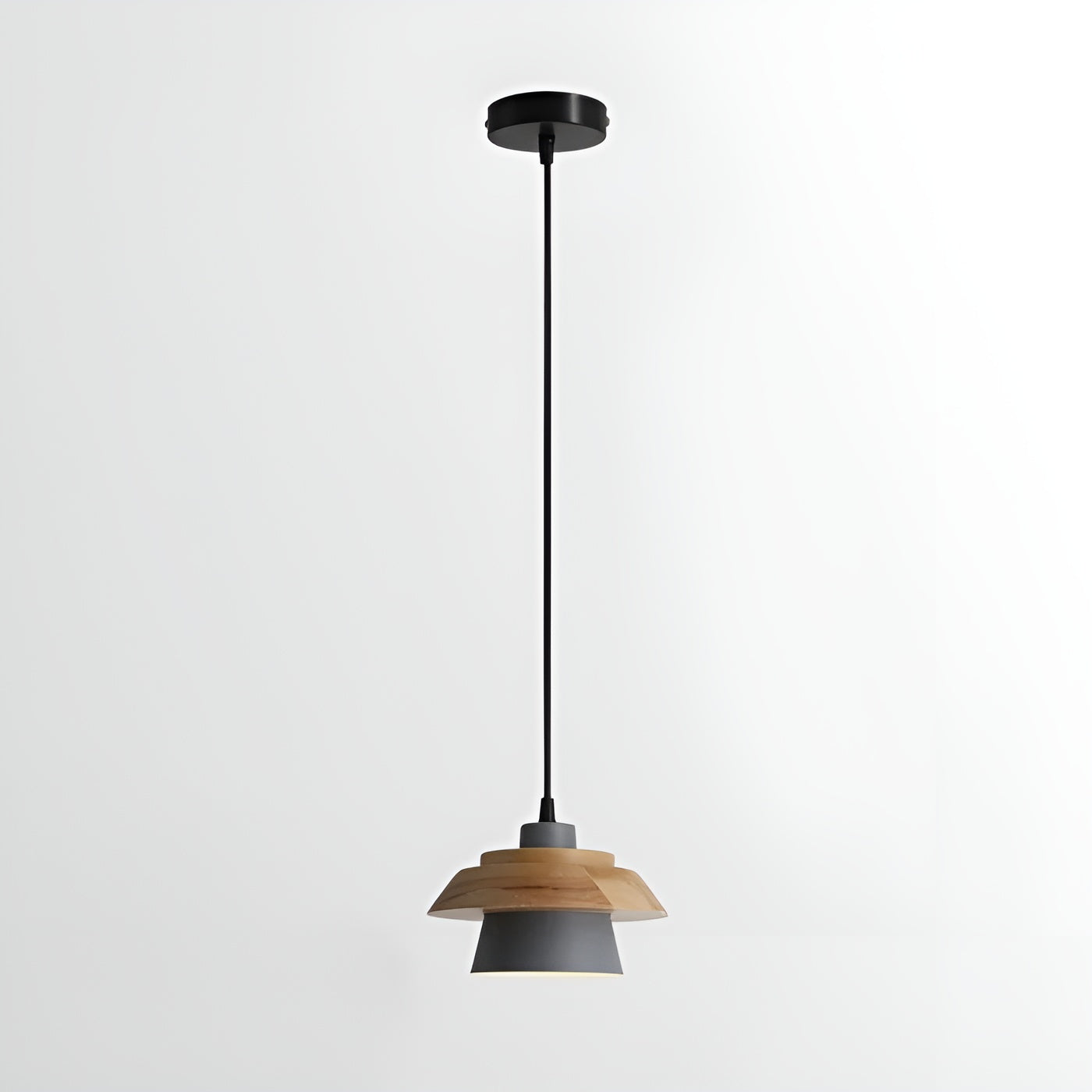 Rustic Wood Ceiling Light - Modern Scandinavian Lamp