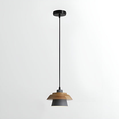 Rustic Wood Ceiling Light - Modern Scandinavian Lamp