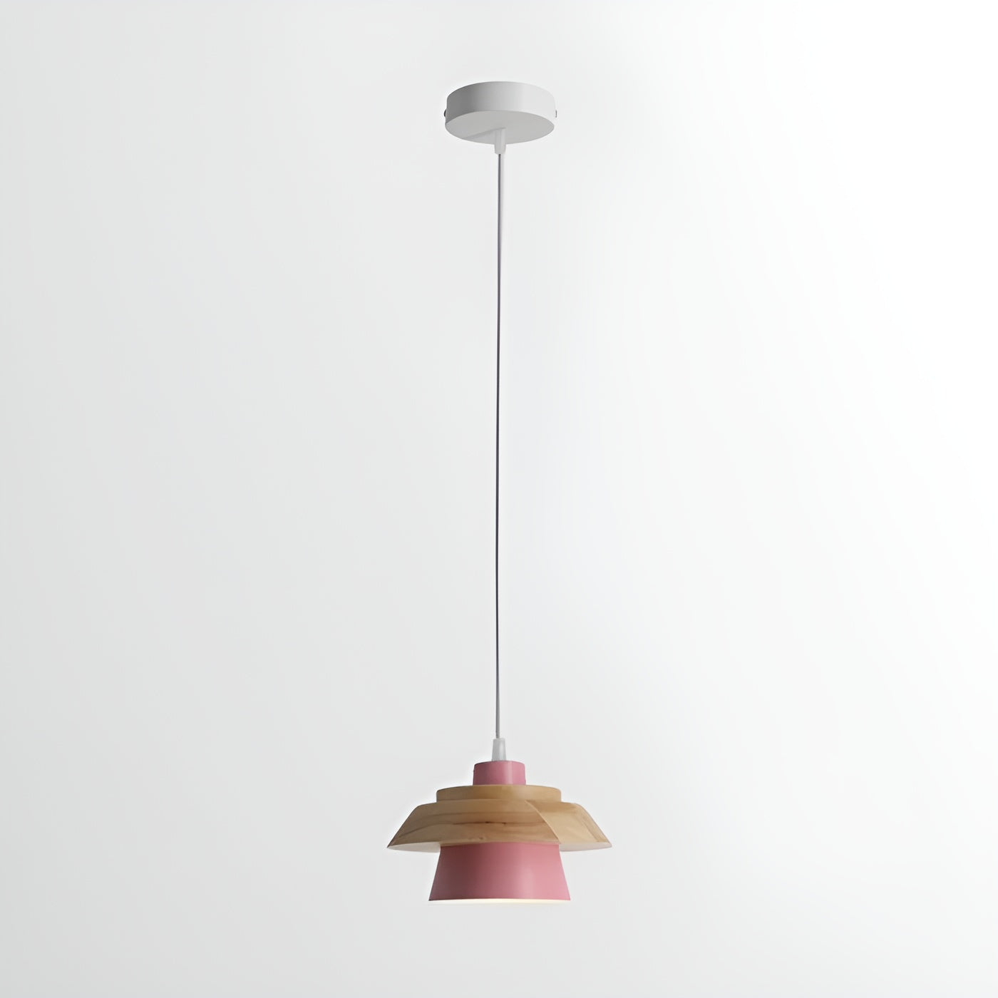 Rustic Wood Ceiling Light - Modern Scandinavian Lamp