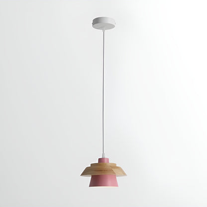 Rustic Wood Ceiling Light - Modern Scandinavian Lamp