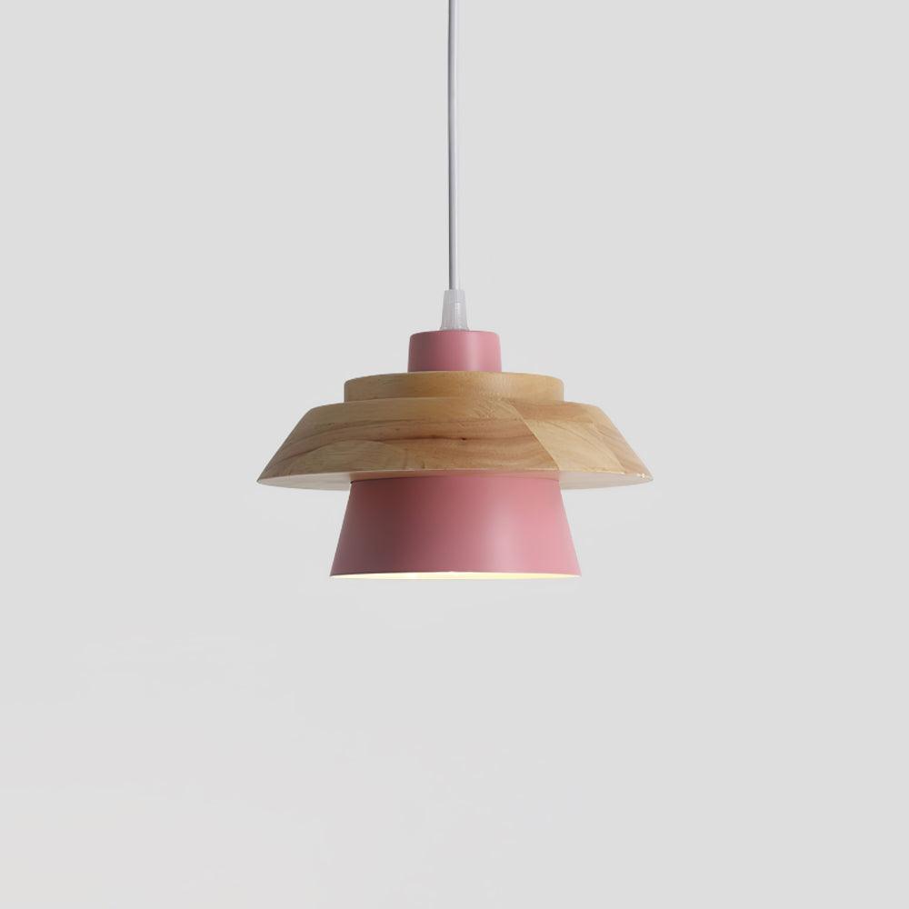 Rustic Wood Ceiling Light - Modern Scandinavian Lamp