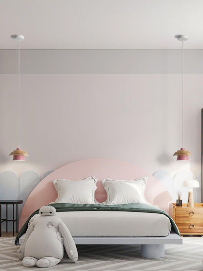 Rustic Wood Ceiling Light - Modern Scandinavian Lamp